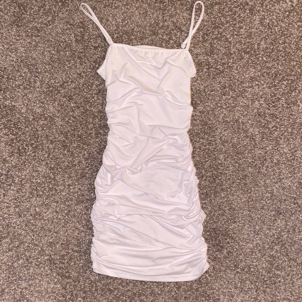 White Informal Midi Dress